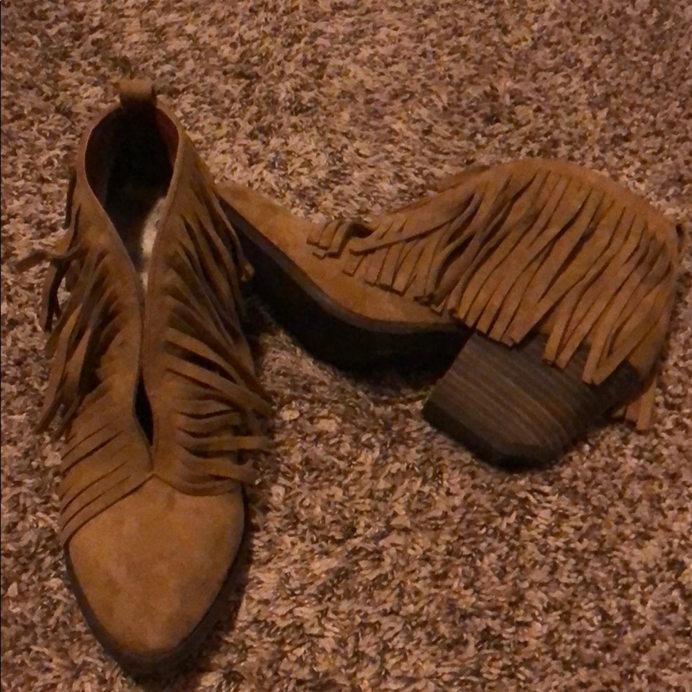 Fringe booties